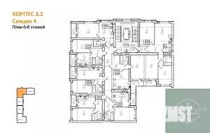 1-к квартира, вторичка, 34м2, 6/9 этаж