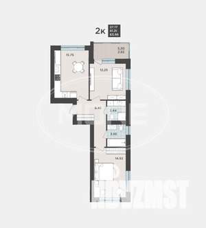 2-к квартира, вторичка, 61м2, 3/9 этаж