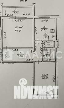 2-к квартира, вторичка, 53м2, 1/5 этаж