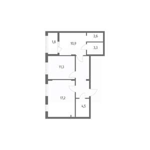 2-к квартира, строящийся дом, 62м2, 8/8 этаж