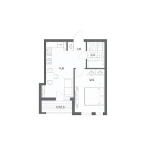 1-к квартира, вторичка, 37м2, 5/18 этаж