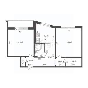 2-к квартира, вторичка, 60м2, 3/5 этаж