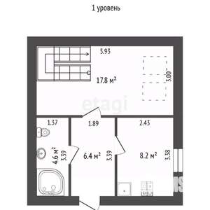2-к квартира, вторичка, 55м2, 3/4 этаж