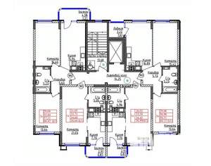 2-к квартира, строящийся дом, 59м2, 7/9 этаж