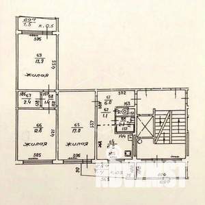 3-к квартира, вторичка, 64м2, 2/9 этаж