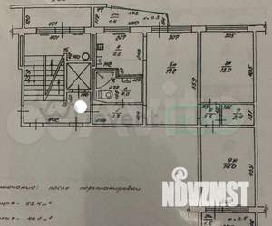 3-к квартира, вторичка, 64м2, 9/9 этаж