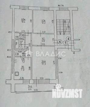 3-к квартира, вторичка, 68м2, 2/5 этаж