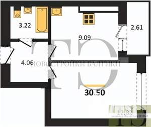 1-к квартира, вторичка, 31м2, 8/9 этаж