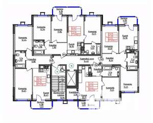 3-к квартира, строящийся дом, 73м2, 7/9 этаж