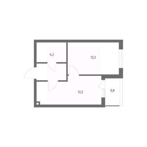 1-к квартира, вторичка, 33м2, 8/8 этаж