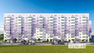 1-к квартира, строящийся дом, 40м2, 1/9 этаж