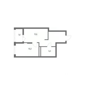 1-к квартира, вторичка, 36м2, 6/8 этаж