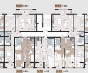 2-к квартира, строящийся дом, 80м2, 4/10 этаж