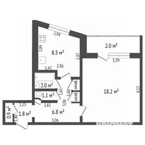 1-к квартира, вторичка, 39м2, 7/10 этаж