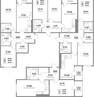 2-к квартира, вторичка, 57м2, 4/10 этаж