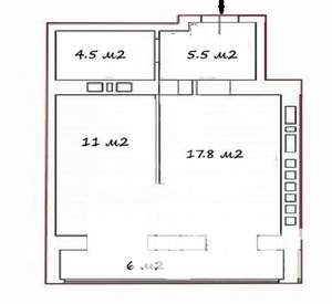 1-к квартира, вторичка, 44м2, 14/14 этаж