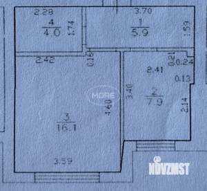 1-к квартира, вторичка, 34м2, 1/3 этаж