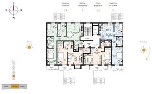 3-к квартира, строящийся дом, 85м2, 2/7 этаж