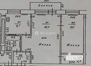 2-к квартира, вторичка, 42м2, 3/4 этаж