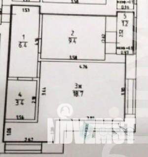 1-к квартира, вторичка, 39м2, 1/9 этаж