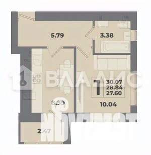 1-к квартира, вторичка, 31м2, 3/10 этаж