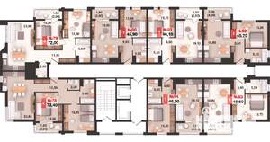 1-к квартира, вторичка, 46м2, 13/15 этаж