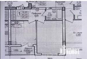 1-к квартира, вторичка, 43м2, 7/10 этаж