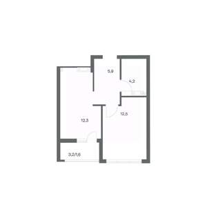 1-к квартира, строящийся дом, 37м2, 8/18 этаж