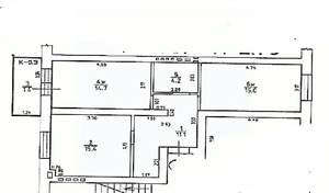2-к квартира, вторичка, 65м2, 3/6 этаж