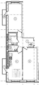2-к квартира, строящийся дом, 70м2, 7/9 этаж