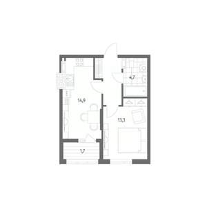 1-к квартира, вторичка, 40м2, 5/8 этаж