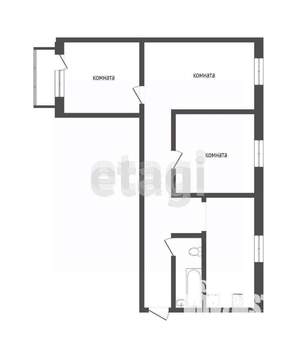 3-к квартира, вторичка, 60м2, 2/5 этаж