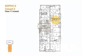 1-к квартира, вторичка, 42м2, 1/8 этаж