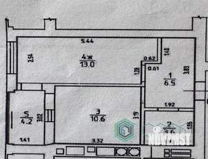 1-к квартира, вторичка, 38м2, 4/10 этаж