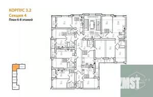 1-к квартира, вторичка, 44м2, 7/9 этаж