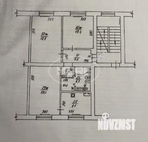 3-к квартира, вторичка, 72м2, 2/4 этаж