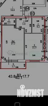 1-к квартира, вторичка, 40м2, 7/7 этаж