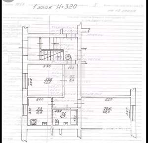 2-к квартира, вторичка, 54м2, 1/3 этаж