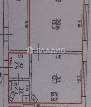 1-к квартира, вторичка, 31м2, 1/5 этаж