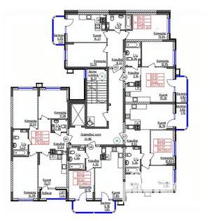 1-к квартира, строящийся дом, 40м2, 7/9 этаж