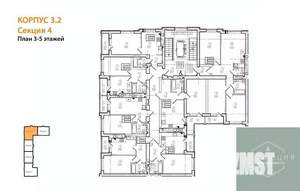 1-к квартира, вторичка, 44м2, 4/9 этаж