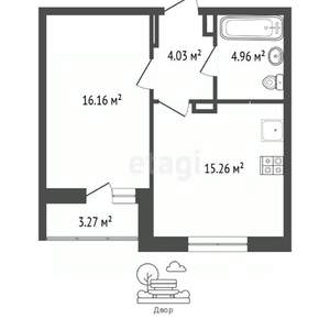 1-к квартира, вторичка, 40м2, 3/17 этаж