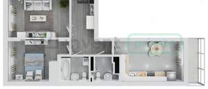 2-к квартира, вторичка, 58м2, 2/9 этаж