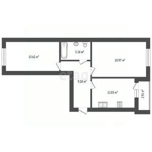 2-к квартира, вторичка, 65м2, 3/10 этаж