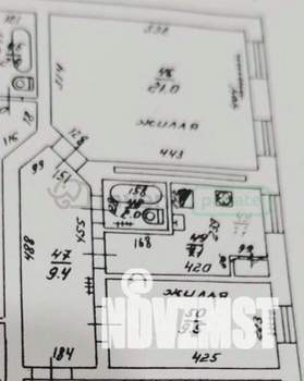 2-к квартира, вторичка, 50м2, 3/3 этаж