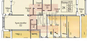 2-к квартира, сданный дом, 100м2, 3/10 этаж