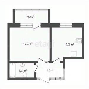 1-к квартира, вторичка, 34м2, 13/14 этаж