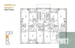 2-к квартира, вторичка, 55м2, 2/9 этаж