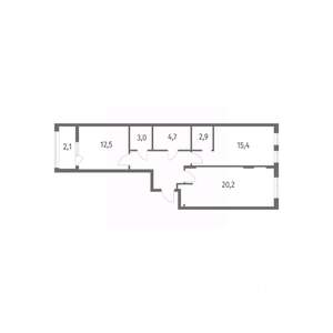 2-к квартира, вторичка, 70м2, 5/8 этаж