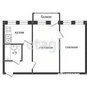 2-к квартира, вторичка, 69м2, 7/12 этаж